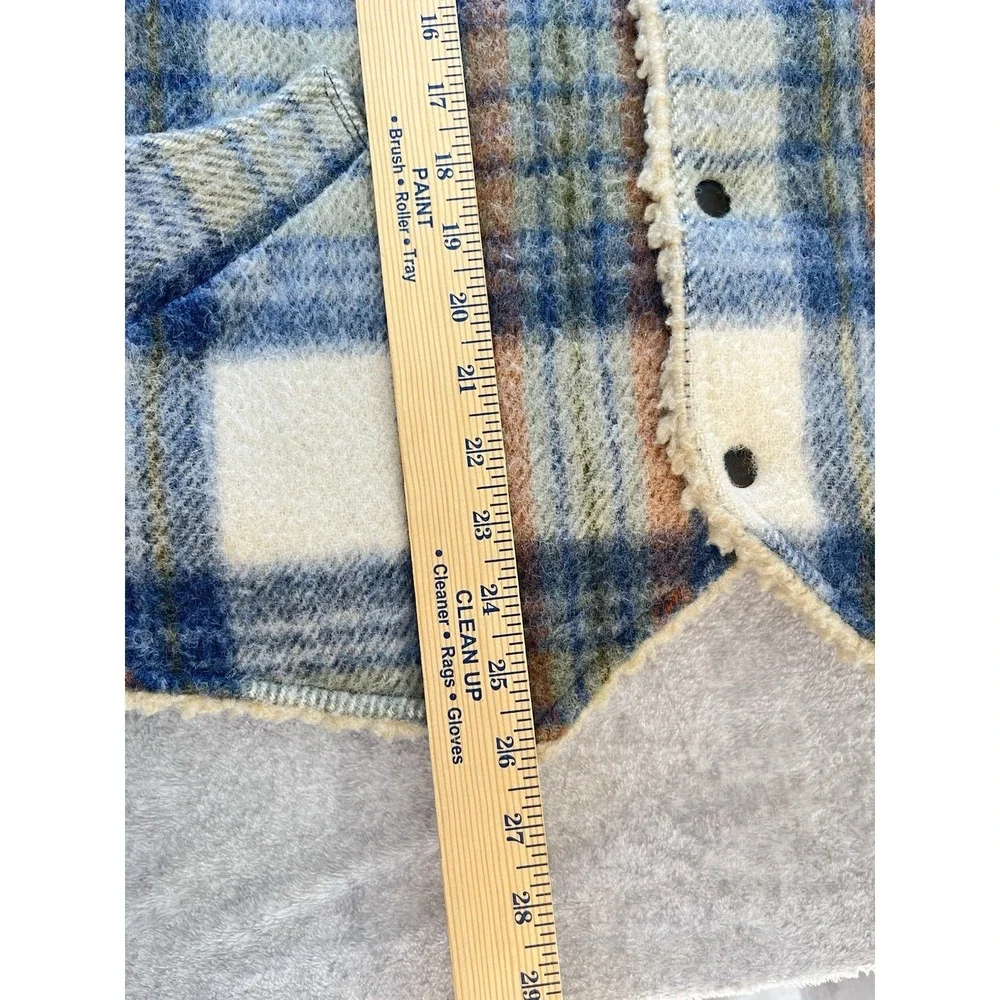 Silton California Wool Sherpa Vest Vintage 70's Pockets Sz Lg Western Cowboy